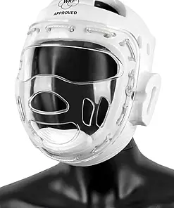 Casco de seguridad infantil homologado por la WKF, blanco Tokaido