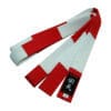 Cinturón de kárate rojo y blanco Kaiten