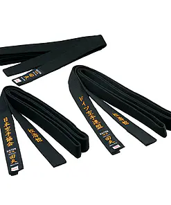 Cinturón de algodón negro Kaiten