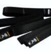 Cinturón de kárate de satén negro Kaiten extra grueso