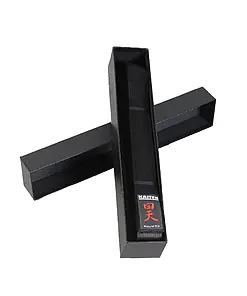 Cinturón negro de seda natural Kaiten