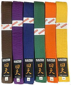 Cinturones de colores Kaiten 100% algodón