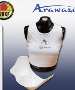 Conjunto de protección pectoral Arawaza homologado por la WUKF