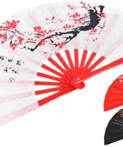 Abanico de Tai Chi Tai Ji Shan de bambú – Motivos de flores de cerezo