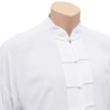 Camiseta de tai chi de viscosa y algodón, blanca