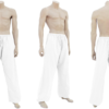 Pantalones Tangzhuang de algodón blanco
