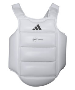 Protector de pecho de kárate Adidas para niños WKF - Blanco