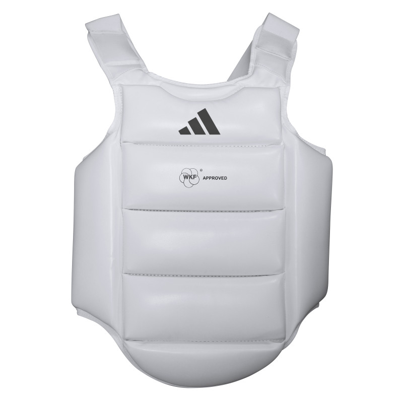 Protector de pecho de kárate Adidas para niños WKF - Blanco 3 Protector de pecho de kárate Adidas para niños WKF - Blanco