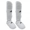 Espinilleras y protectores de pies Adidas para kárate - blanco - WKF