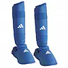Espinilleras y protectores de pies Adidas para kárate - azul, rojo - WKF 10 Espinilleras y protectores de pies Adidas para kárate - azul, rojo - WKF
