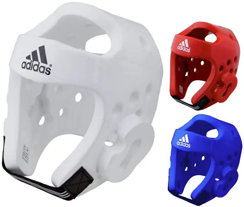 Casco de entrenamiento de kárate ADIDAS Blanco Azul o Rojo