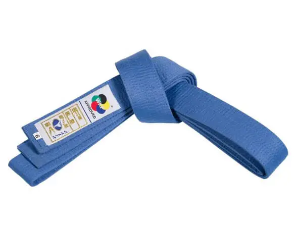 cinturón de competición karate-punok-kumite-azul-wkf