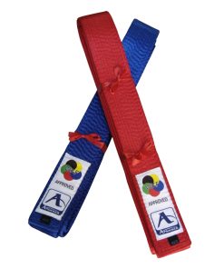 Cinturón de kárate ARAWAZA Competition Deluxe Satin - KATA - Rojo o Azul