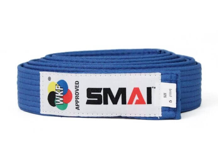 Cinturón de Karate Estilo Kumite SMAI - WKF 4 karate-style-belt-kumite-smai-wkf-blue