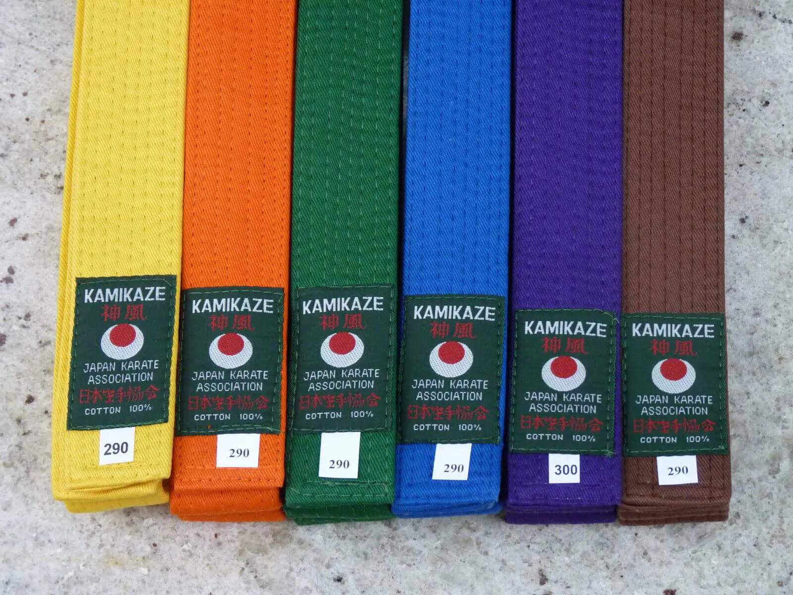 Cinturón de kárate de colores KAMIKAZE Algodón acolchado - Imagen 4