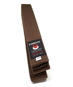 Cinturón de kárate marrón KAMIKAZE