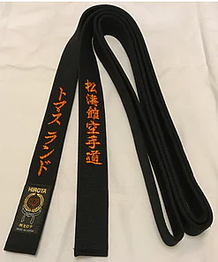 HIROTA cinturón de karate negro 100% algodón de alta calidad
