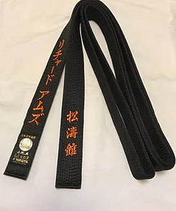 HIROTA Cinturón negro de karate satinado de primera calidad
