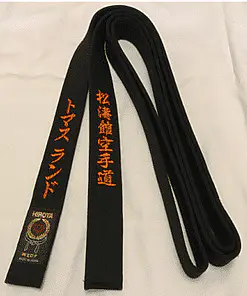 HIROTA Cinturón negro de karate satinado - Extragrande