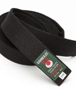 Cinturón negro de kárate KAMIKAZE - Algodón piqué - económico