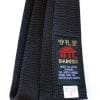 Cinturón de Karate SHUREIDO Negro - Algodón o Seda-Satén - Extra Grande