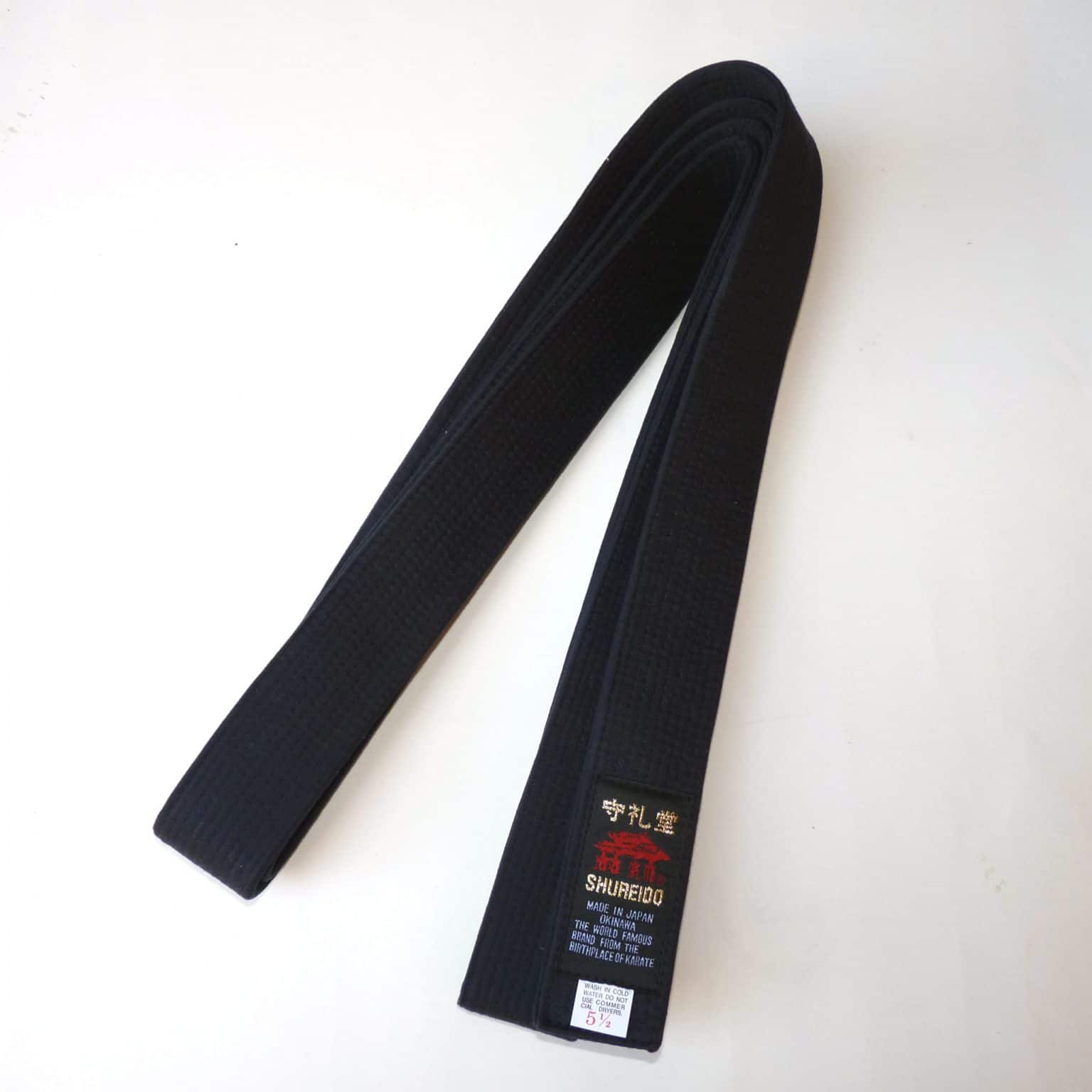 cinturón-negro-karate-shureido-algodón