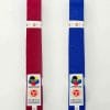 competición-cinturones-satin-seishin-international-wkf-rojo-y-azul-sobre