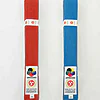 cinturones de competición-seishin-international-wkf-rojo-azul-algodón-top