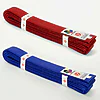 cinturones de competición-seishin-international-wkf-rojo-y-azul-satén