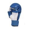 guantes de karate con pulgar azul.