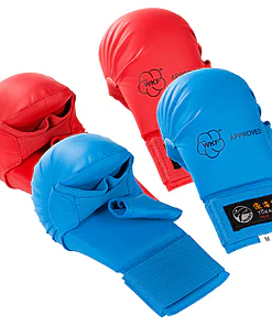 Guantes de kárate TOKAIDO con pulgar - azul o rojo - manoplas WKF