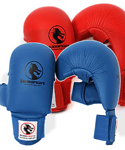 Guantes de kárate BUDO-FIGHT con pulgar - azules o rojos