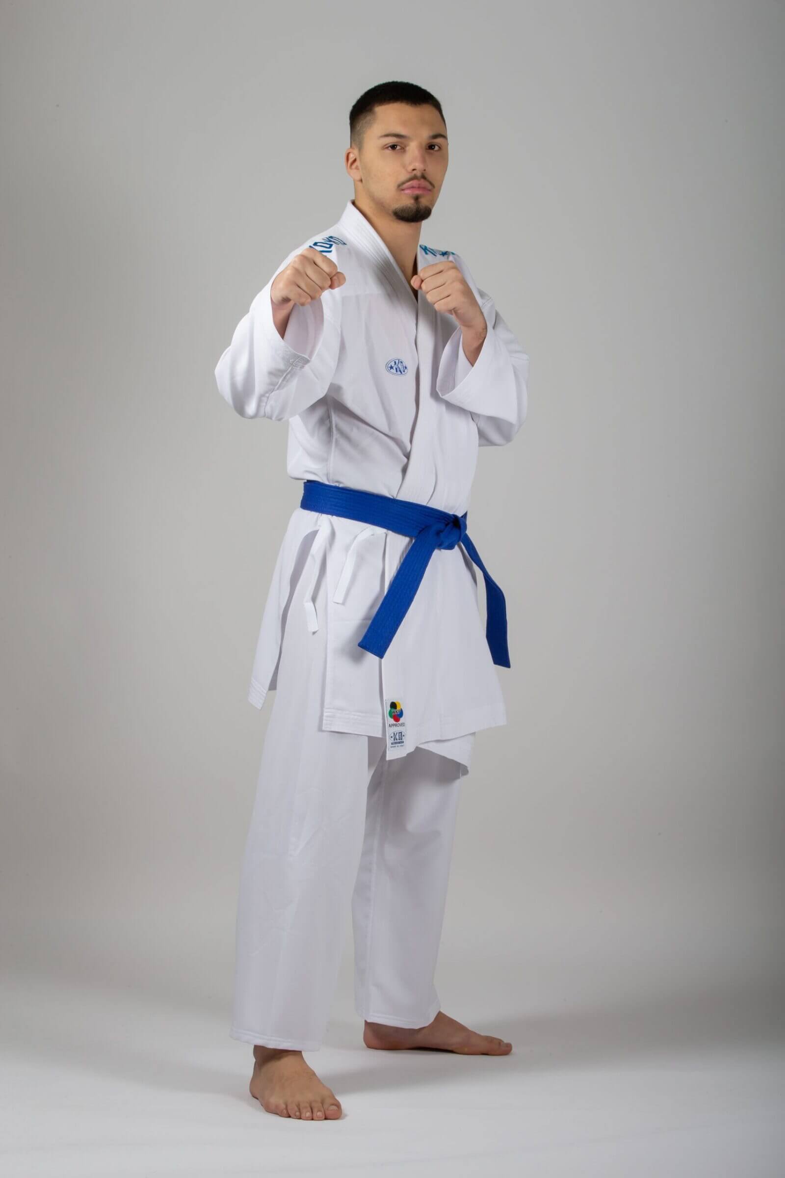 Espacio Ko Italia de karate-gui - Premiere League (conjunto rojo y azul) WKF 3 karate-gui Ko Italia Liga Premiere Espacial