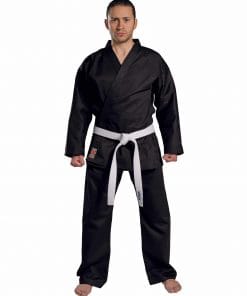 Kimono Karate Tradicional Negro KWON 8oz cara karategi
