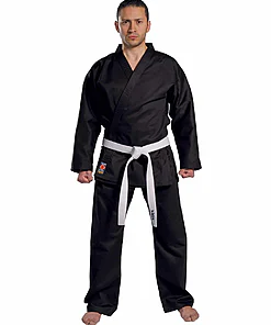 Kimono Karate Tradicional Negro KWON 8oz cara karategi