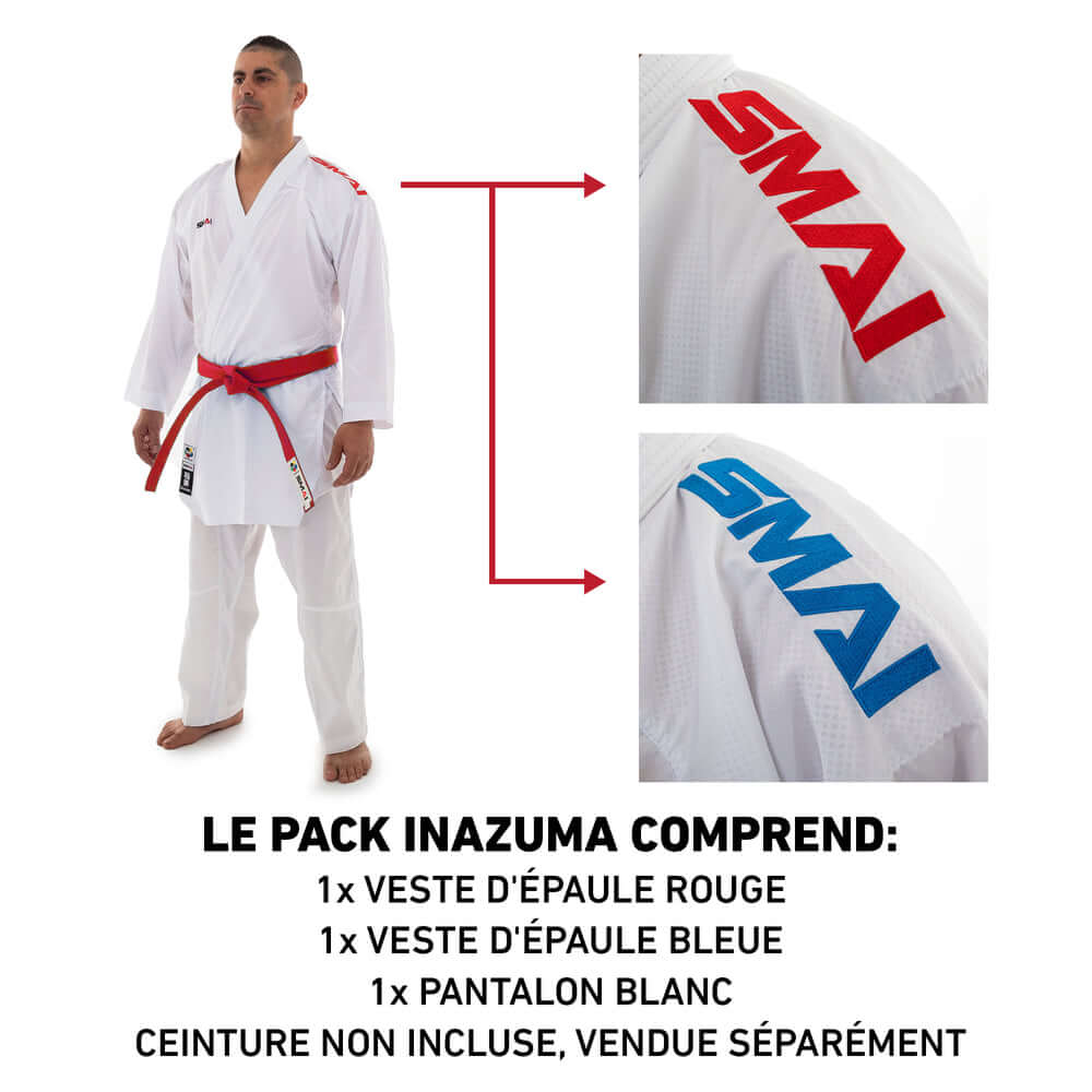 Paquete Kimono Inazuma Kumite SMAI - WKF 4 kimono-kumite-inazuma-pack-smai-wkf-