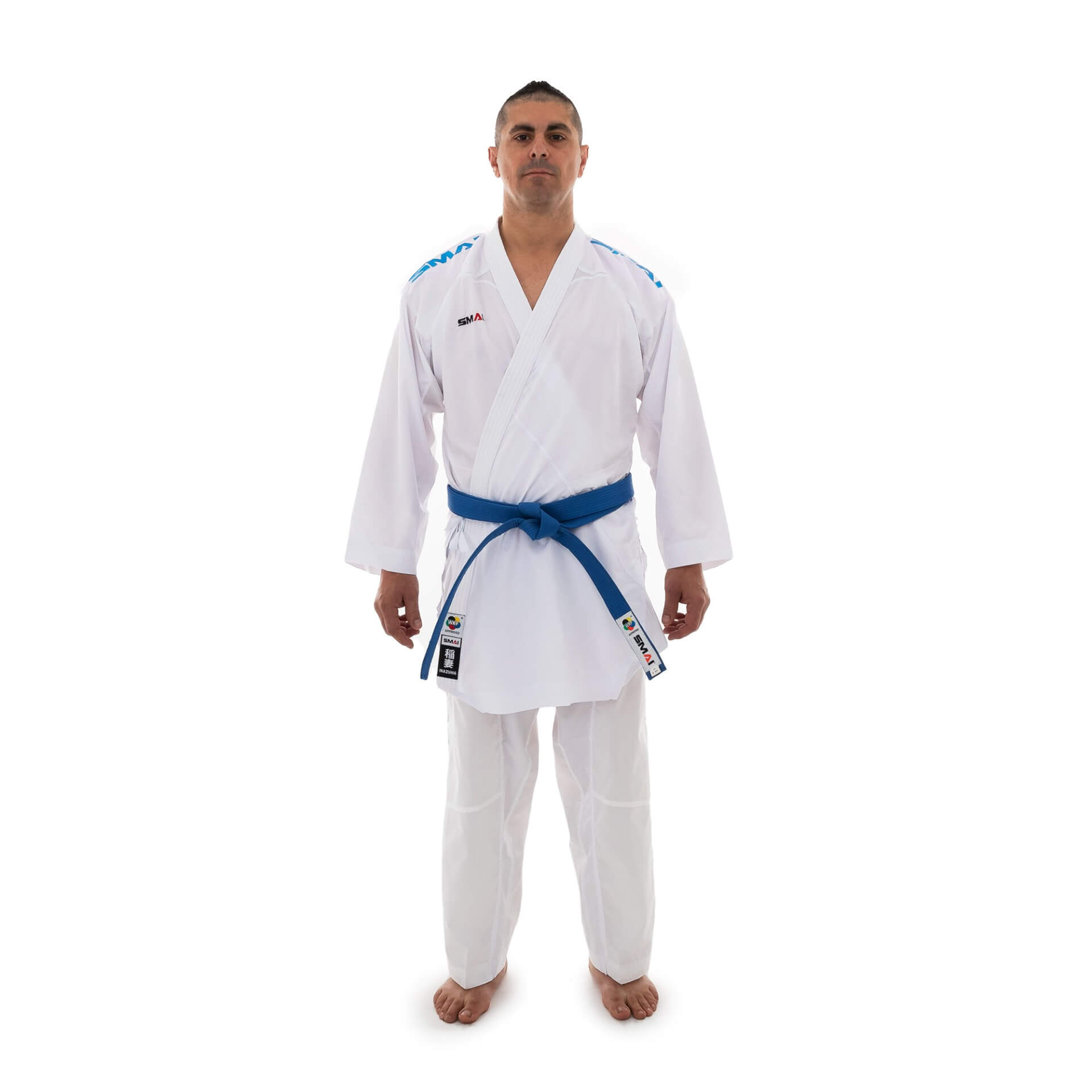 Paquete Kimono Inazuma Kumite SMAI - WKF 7 kimono-kumite-inazuma-pack-smai-wkf-azul