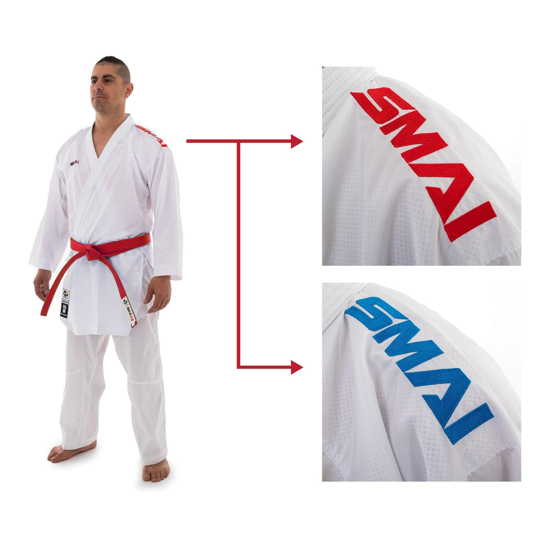 Paquete Kimono Inazuma Kumite SMAI - WKF 3 Kimono Kumite Inazuma Pack