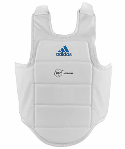 Protector corporal de kárate Adidas WKF - Blanco - para competición. Modelo ADIP03