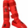 protector de pies y espinillas desmontable-u-budo-fight-red