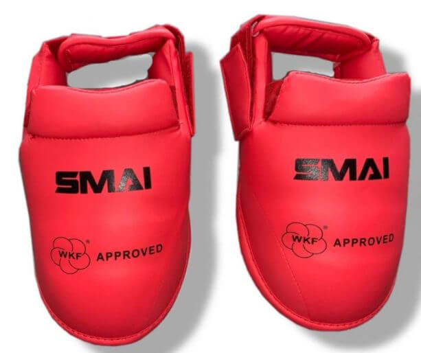 Protectores de pies SMAI Karate - WKF 5 foot-protectors-karate-smai-wkf-red
