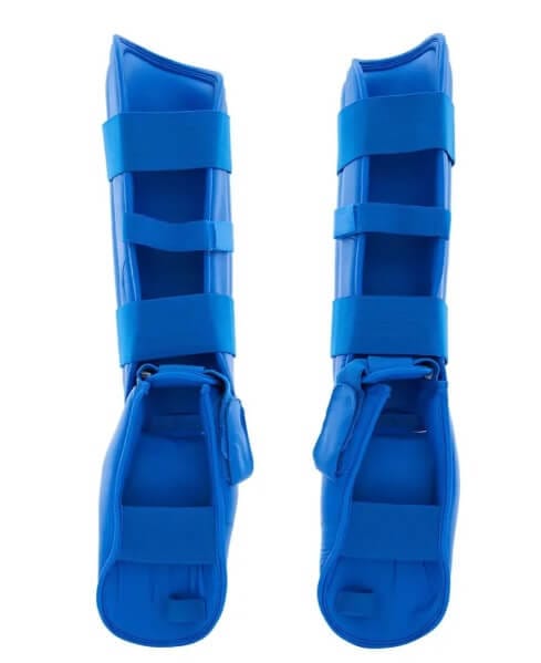 Protector de espinillas y pies de kárate Punok - azul o rojo - WKF 4 karate-shin-and-foot-protectors-blue-wkf-punok