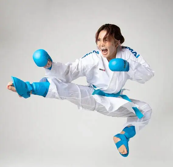Protector de espinillas y pies de kárate SMAI - WKF 10 protectores de espinillas y karate-smai-wkf-modelo