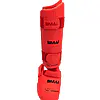 Protector de espinillas y pies de kárate SMAI - WKF 16 shin-and-karate-foot-protectors-smai-wkf-red-face