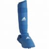 Espinilleras y protectores de pies Adidas para kárate - azul, rojo - WKF 9 adidas-66135d-protector-pie-movible-guarda-espinilla-azul