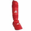 Espinilleras y protectores de pies Adidas para kárate - azul, rojo - WKF 8 adidas-66135d-protector-de-pies-movible-guarda-espinilla-rojo