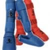 Espinilleras y Protectores de pies BUDO-FIGHT Karate - azul o rojo desmontables-rojo o azul