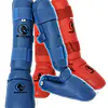Espinilleras y Protectores de pies BUDO-FIGHT Karate - azul o rojo desmontables-rojo o azul
