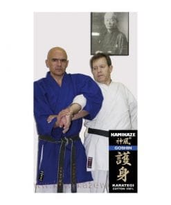 GOSHIN Chaqueta karate-gui Kamikaze - Azul-brazo-clef